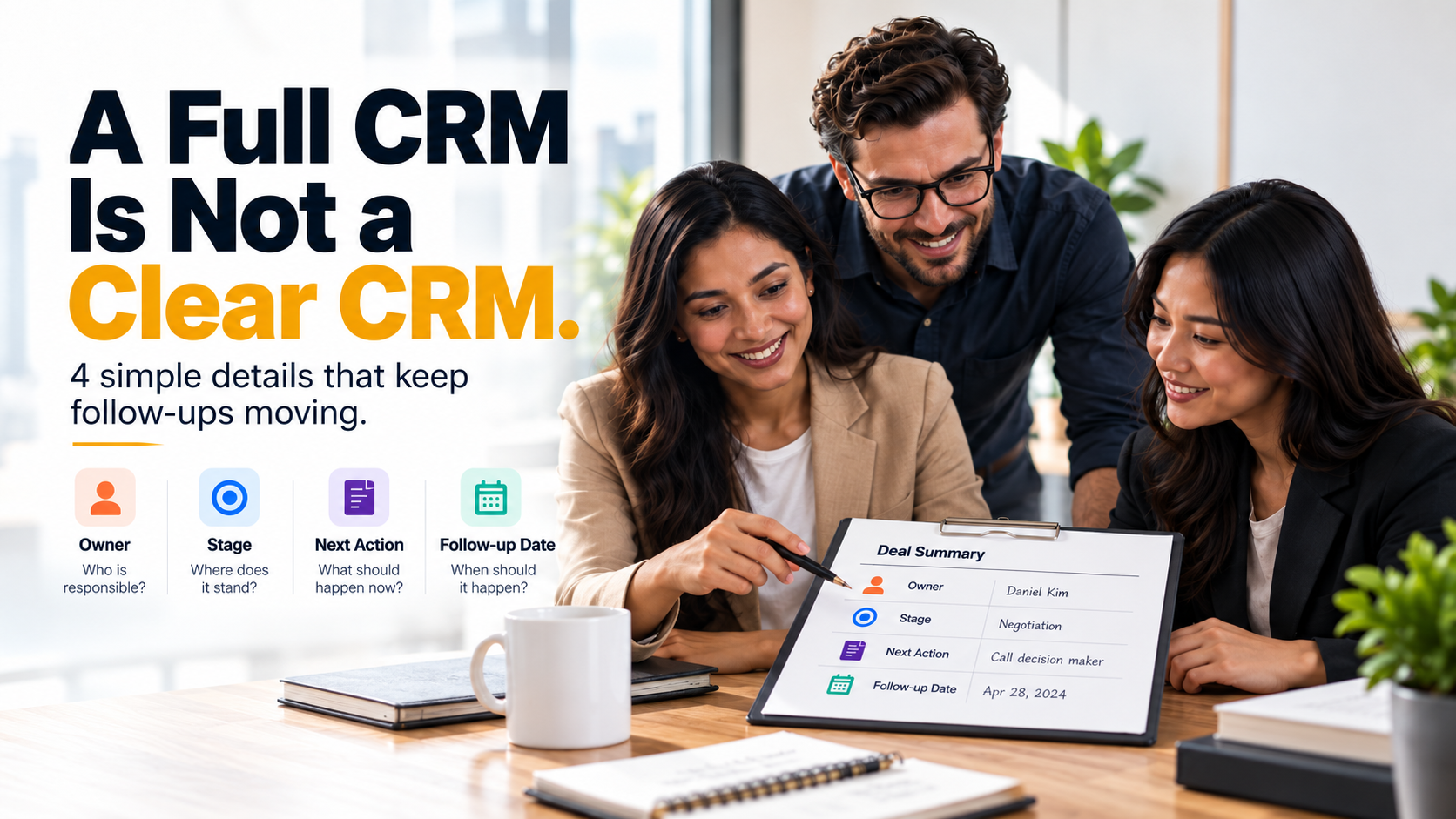 A Full CRM Is Not a Clear CRM: 4 Details That Keep Follow-Ups Moving